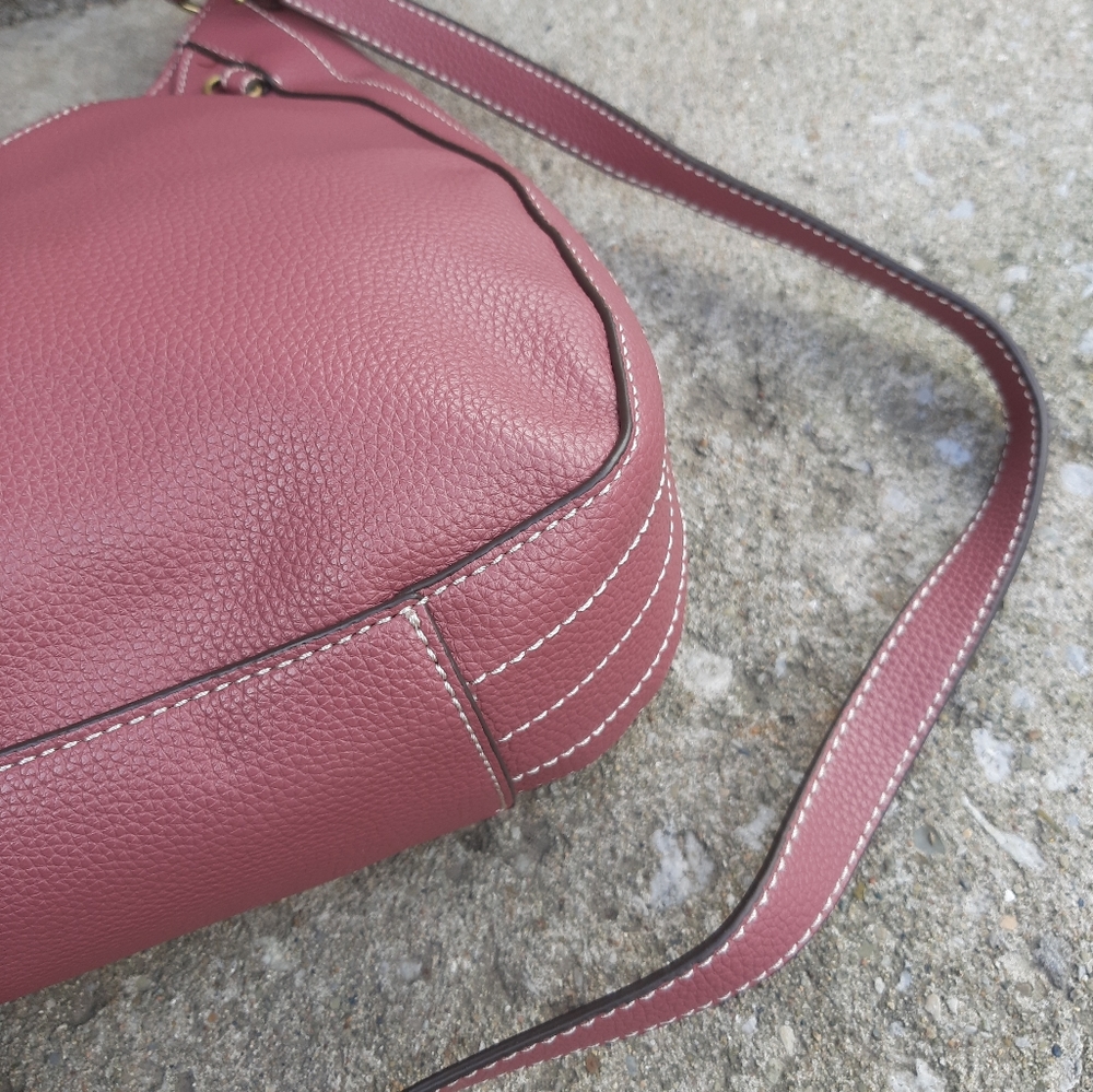 Chala Rose Large Pebbled Crossbody Hobo - Picture 8 of 10